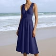 thumbnail image 1 of Vestido Largo de Tirantes Para Mujer, Elegante, Informal, de Verano, Con Detalle de Lazo, Color Puro, Conjuntos Versátiles., 1 of 3