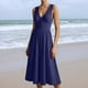 thumbnail image 1 of Vestido Largo de Tirantes Para Mujer, Elegante, Informal, de Verano, Con Detalle de Lazo, Color Puro, Conjuntos Versátiles., 1 of 3