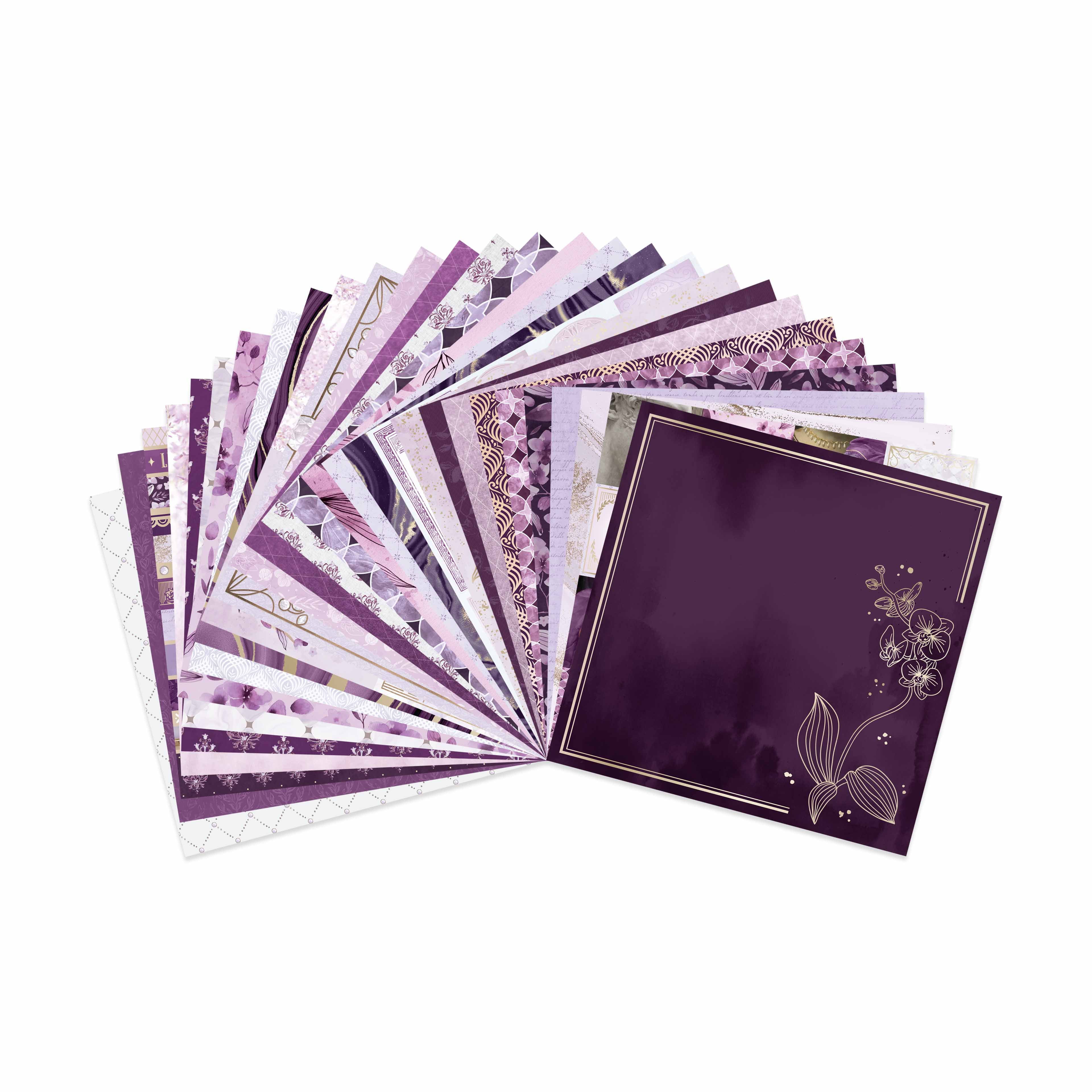 12" x 12" French Lavender Paper Pad by Recollections - Acid and Lignin Free Paper for Scrapbooks - Arts & Crafts - 6 Pack