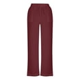 thumbnail image 7 of Linen Pants Women Summer Lace Trimmed Drawstring Loose Cotton Linen Straight Leg Pant Woman Casual Solid Lightweight Breathable Beach Vacation Pant, 7 of 7