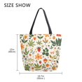 thumbnail image 5 of FORMRS Womens Canvas Tote Bag with Zipper Inner Pocket Shoulder Handbag, Leaves Pattern, 5 of 7