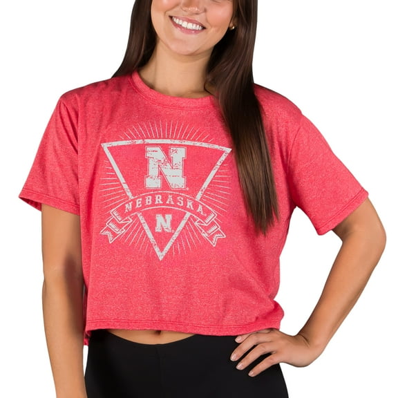 Women's Concepts Sport Scarlet Nebraska Huskers Quest Knit Crop Top