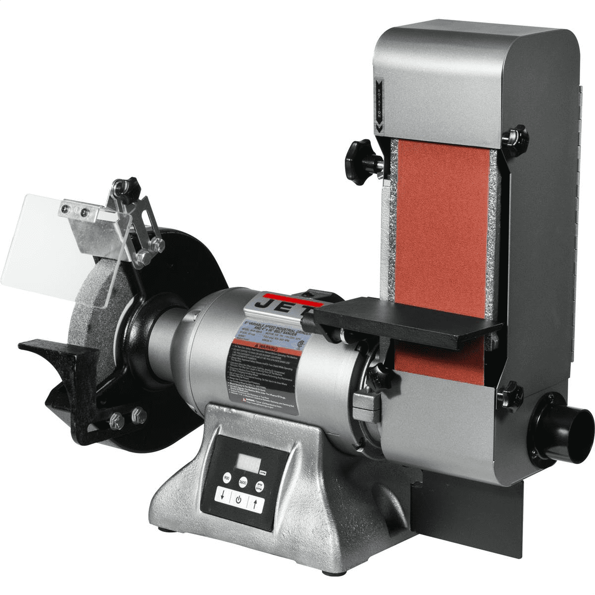 Jet Tools 8" V-SPEED INDUSTRIAL GRINDER & 4"X 36" SER