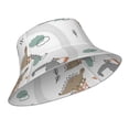 thumbnail image 2 of Kll Dino On A Skateboard Surf Bucket Hat For Women Men Packable Travel Beach Sun Hat Outdoor Rave Accessories Reflective Fisherman Cap, 2 of 9