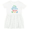 thumbnail image 3 of Inktastic My Great Grandma Loves Me for Grandson Girls Toddler Dress, 3 of 5