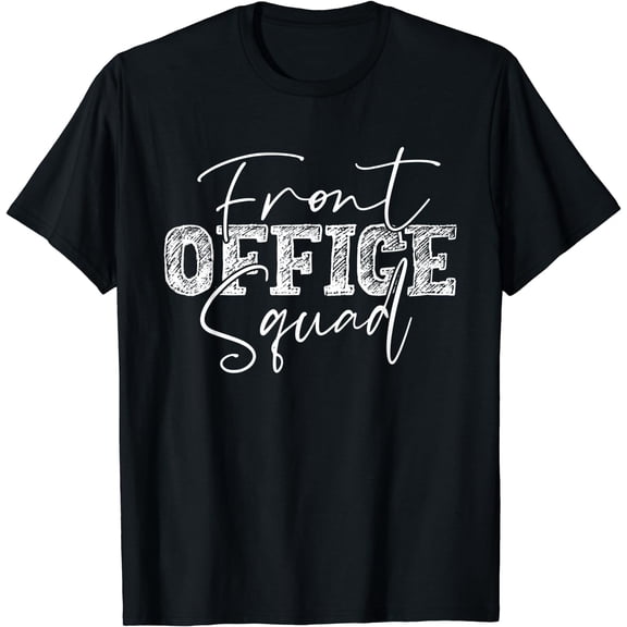 Office Squad School Secretary Office Staff Clerk T-Shirt Black Small
