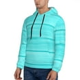 thumbnail image 3 of Daiia Turquoise Wooden for Men's Fashion Hoodies & Sweatshirts with Kangaroo Pocket Hooded Sweatshirt Breathable & Moisture Wicking-X-Large, 3 of 7