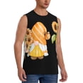thumbnail image 2 of Balery Sunflower Gnomes 5 Men's Sleeveless Muscle Shirts Workout Tank Top, Moisture Wicking, Odor Protection-X-Large, 2 of 8