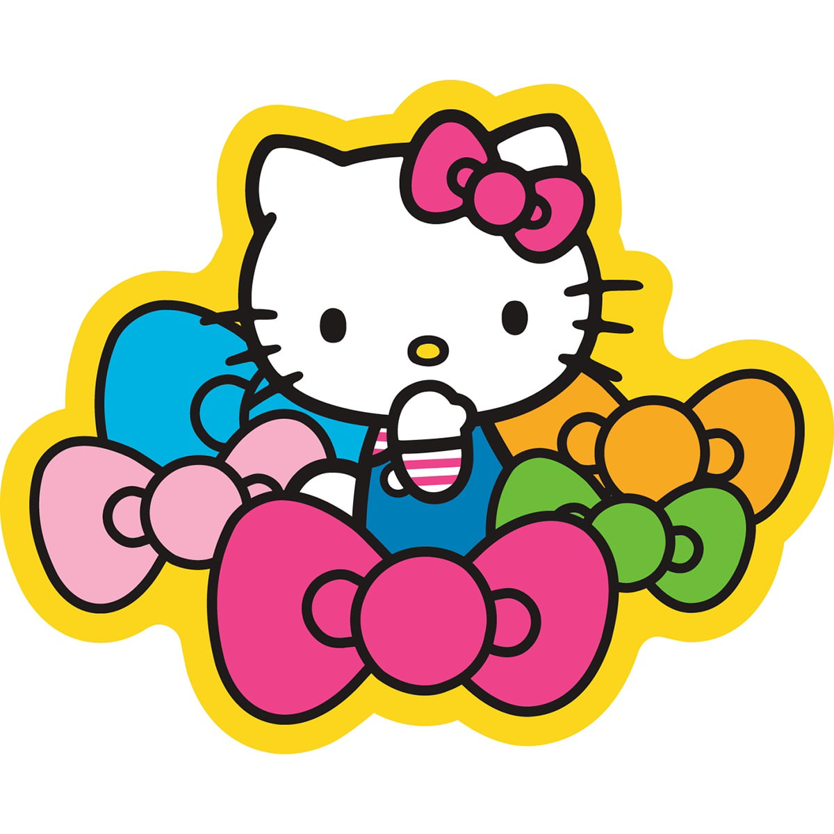 C&D Visionary Hello Kitty Patch-Hello Kitty Headshot W/Glitter 