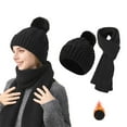 thumbnail image 6 of Bibifish 2 PCS Scarf Hat Sets For Women Beanie Hat And Scarf Comfy Cold Weather Outdoor Winproof Warm 2 Piece Knittd Sets For Ladies, 6 of 6