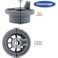 thumbnail image 4 of 26-27 Dishwasher Basket Wheel Lower Basket Wheel Pack of 8 Replacement for Bo-sch Ken-more Sie-mem Ne-ff Universal Dishwasher Cutlery Basket 165314, 4 of 5