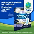 Always Ultra Thin Overnight Pads with Wings, Size 5, Extra Heavy