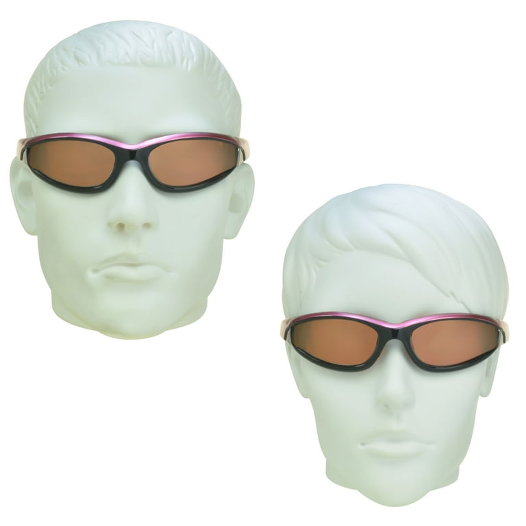 Bikershades Motorcycle Biker Safety Glasses Pink Women HD Clear