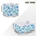 thumbnail image 2 of Foldable Fabric Storage Bin Home Cubes Clothing Organizer Bins Large Collapsible Box Basket for Home Organizer Marine Organismsd, 2 of 7