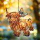 thumbnail image 4 of Highlys Cow Butterflys Suncatcher Stained Vidrio Estilo Window Hanging Farm Animales Catcher Ornament Para Hogar Window Garden Farmcasas Decor Regalo Para Cow Lover, 4 of 8