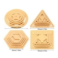 thumbnail image 5 of WINDLAND 5Pcs Acrylic Manual Patchwork Tool Model Triangles Square Circle Hexagon Patchwork Template Rulers Fabric Designs Tool, 5 of 12
