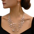thumbnail image 2 of Tnobhg 1 Set Women Necklace Earrings Set Multi-layered Necklace Stone Decor Bohemian Style Neck Ear Jewelry Hanging Earrings Necklace Set, 2 of 8