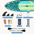 thumbnail image 3 of TINKLE WELL 10'5" Inflatable St& Up Paddle Board (SUP) Kit, Wide Stable Design w/ Non-Slip Deck & Adjustable Paddle for Youth & Adults，Yellow & Green, 3 of 7