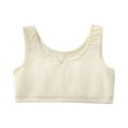 thumbnail image 5 of LIIPEE Girls Bras Solid Color Stretch Sports Seamless Bra Training Bralette Crop Top Kids Trendy Birthday Wedding Weekend Undies,Light Yellow,10-11 Years, 5 of 5