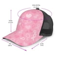 thumbnail image 2 of Disketp Breast Cancer Awareness Print Trucker Hat Men Women - Mesh Baseball SnapBack Cap, 2 of 7