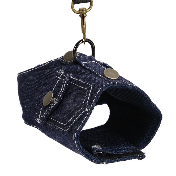 Arnés tipo chaleco vaquero para perros Bling Bling arnés de mezclilla transpirable