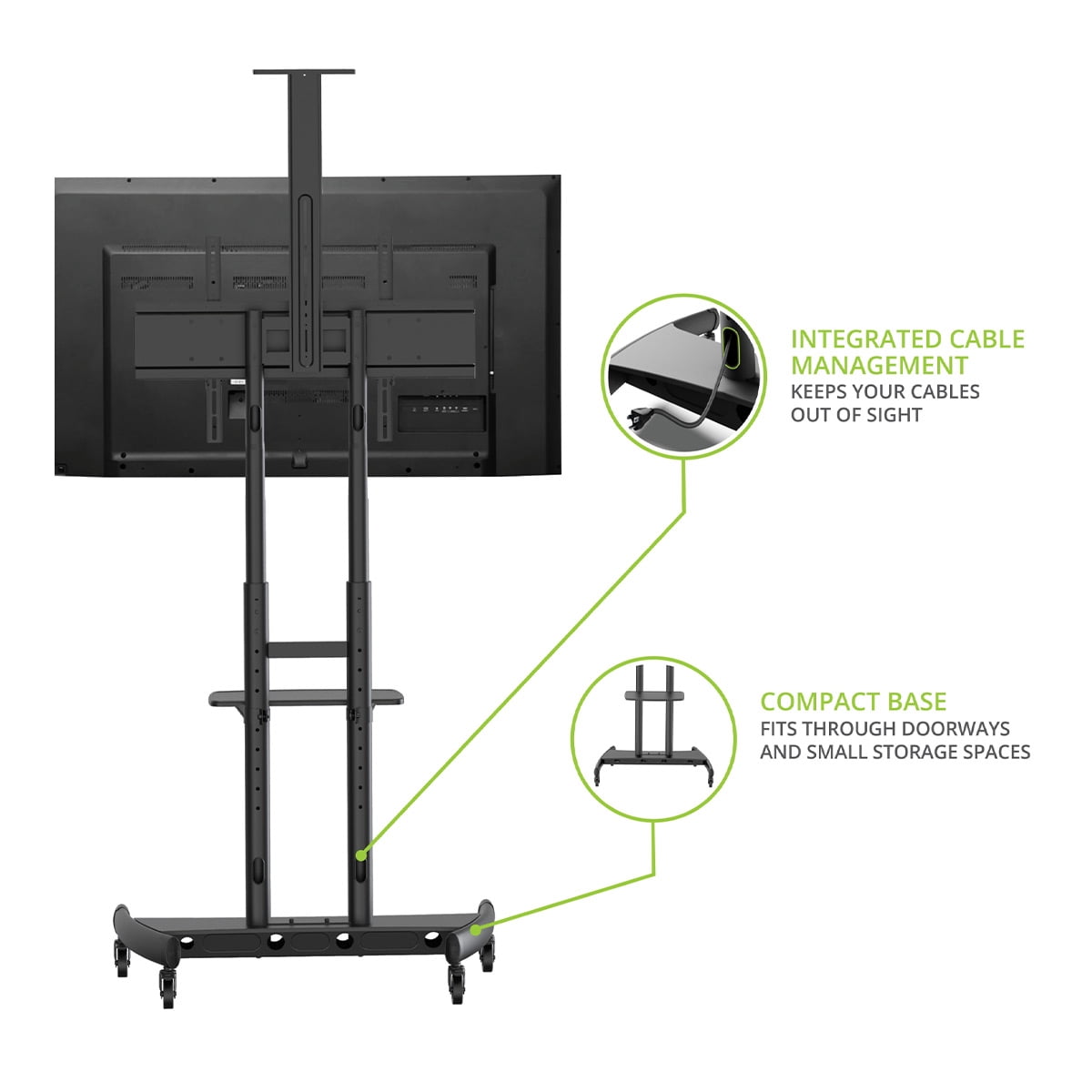 Kanto MTM86PL Rolling TV Cart