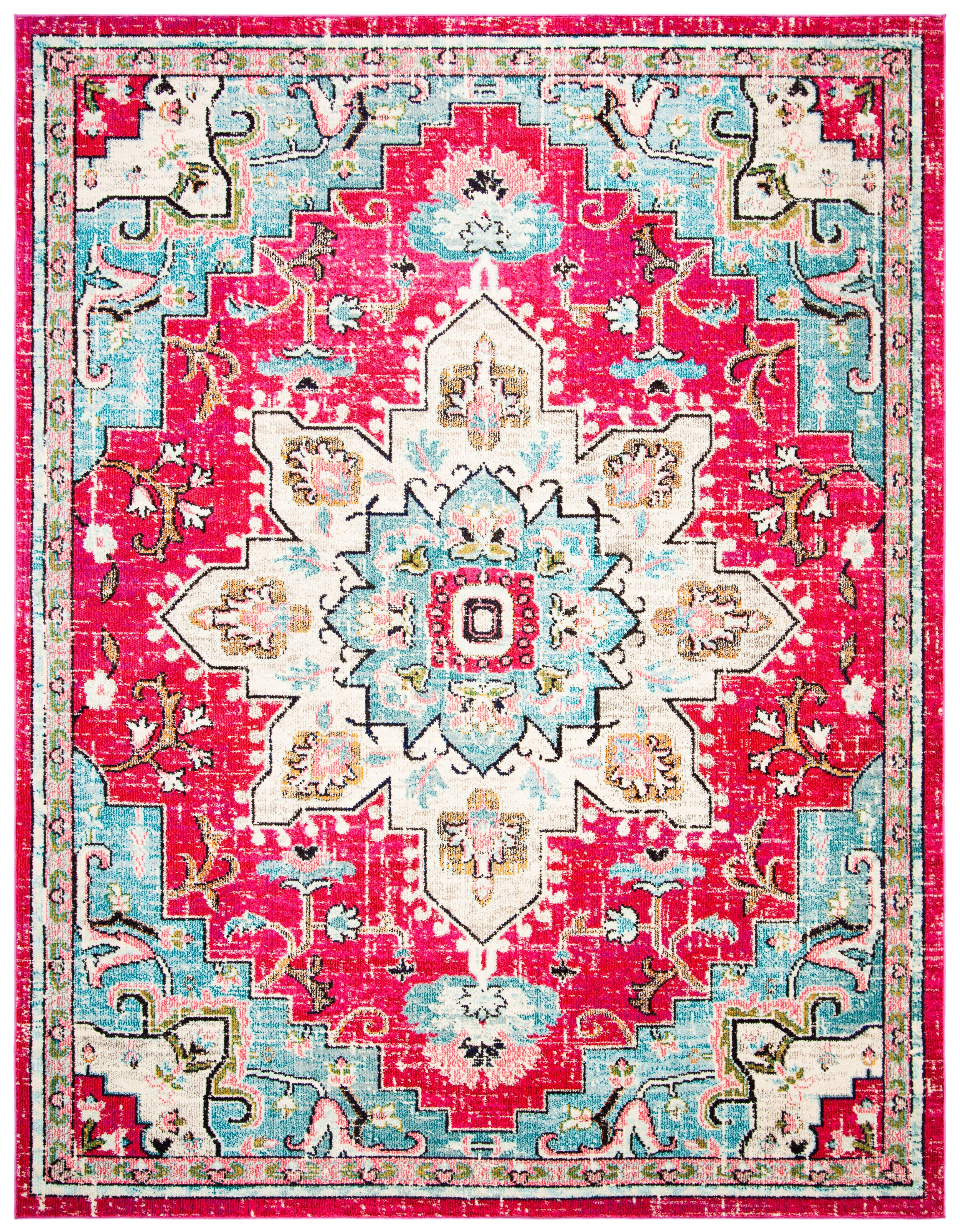 Safavieh Madison Dalia Oriental Area Rug, Fuchsia/Blue, 12' x 18'