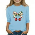 thumbnail image 1 of YUNAFFT Chemises de Noël pour Garçons et Filles 3-12 Ans Manches Courtes Décontractées en Coton Extensible Col Rond, 1 of 3