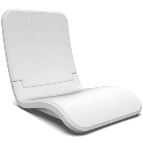 Coast Modern Portable Poolside Chair – Adult Foldable Flip Chair for Pool, Beach, Tailgating & Stadium – Durable Plastic with Back Support - White