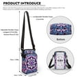 thumbnail image 6 of XYZCANDO Purple Mandala Crossbody Messenger Wallet for Women Mini Cellphone Handbag Over Shoulder Purse Casual Phone Case with Crossbody Shoulder Strap Lightweight Coin Bag for Work Travel, 6 of 7