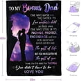 thumbnail image 5 of XZYG Bonus Dad Gifts Blanket Step Dad Gifts Step Dad Gifts from Daughter Step Dad Stepped Up Dad Gifts Bonus Dad Gifts from Daughter Soft Cozy Flannel Throw Blanket(50*60inch), 5 of 7