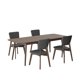 thumbnail image 1 of Juego de Comedor Extensible de Madera con 4 Sillas para 4 Personas, Mesa y Sillas para Comedor y Cocina, Midtown Concept Rio, Nogal y Gris Oscuro, 1 of 5