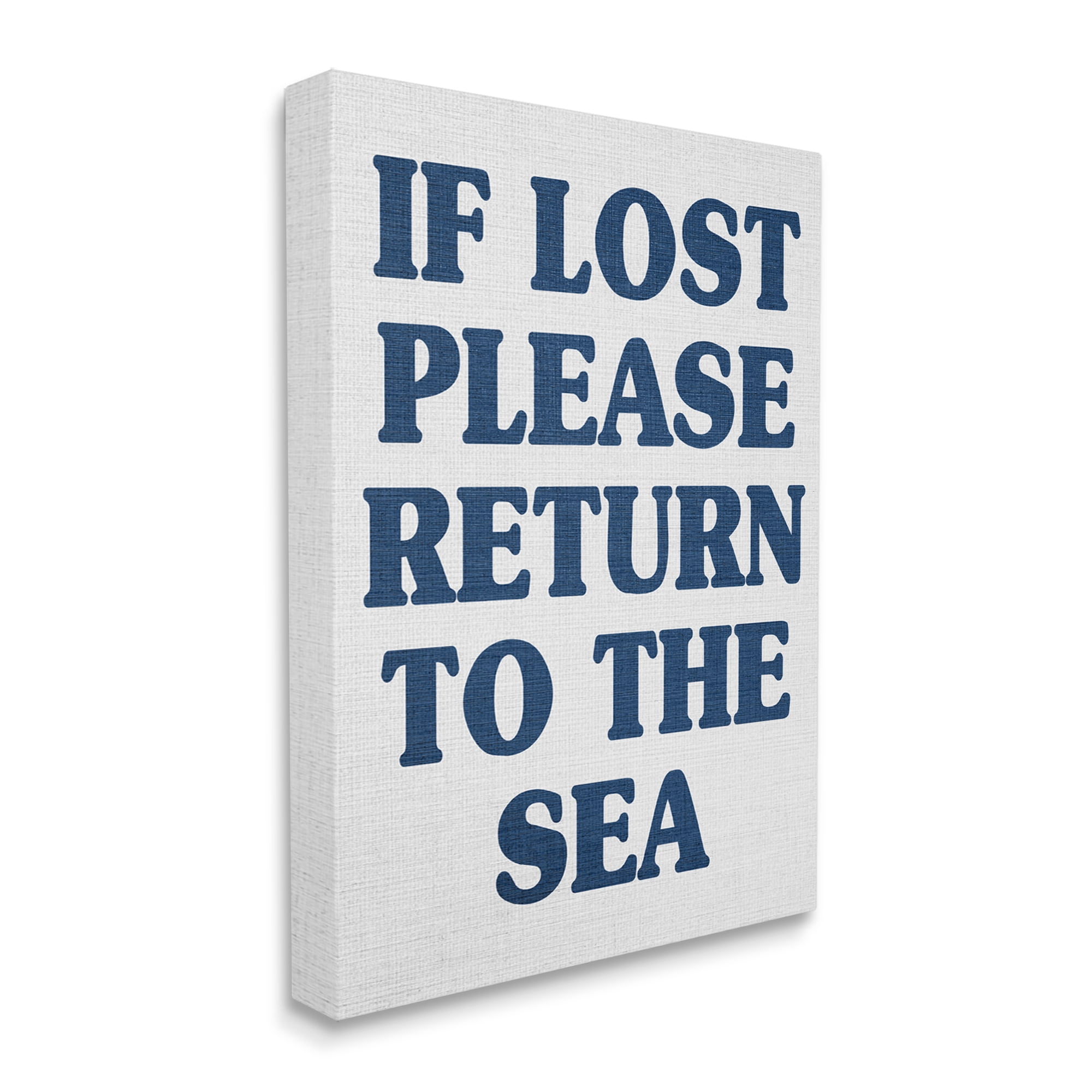 Stupell Industries Return to Sea Phrase Nature Painting Gallery Wrapped Canvas Art Print Wall Art, 16 x 20