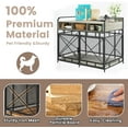 thumbnail image 3 of LEMBERI Dog Crate Furniture Large Breed,Wodeen Large Dog Kennel Indoor End Table,Heavy Duty Dog Crate,Decorative Pet Crate Dog Cage (Gray), 3 of 8