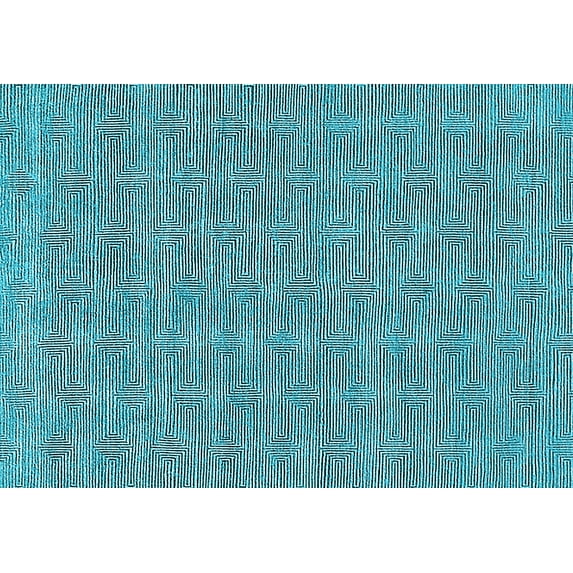 Ahgly Company Indoor Rectangle Solid Light Blue Modern Area Rugs, 4' x 6'
