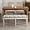 B- Dining Bench; Grey, variant on chairus Fabric Upholstered Dining Bench - Classic Entryway Ottoman Bench Bedroom Bench with Rustic Wood Legs - Beige
