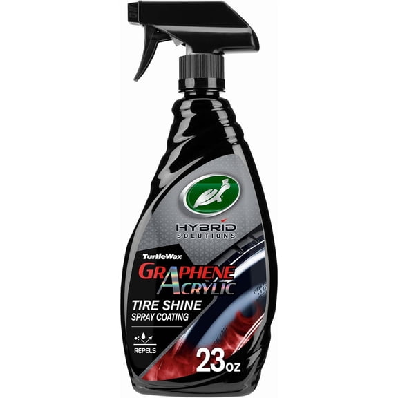Hybrid Solutions Graphene Acrylic Tire Shine Spray Coating, Long-Lasting Rich Black Shine, No-Sling, Water-Resistant Tire Dressing with UV and Dirt Repellent Protection, 23oz (Pack of 1)