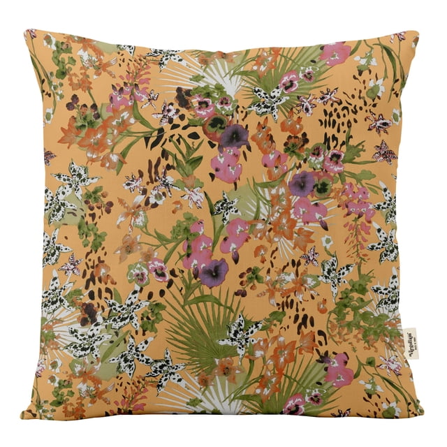 Vargottam Luxury, Printed Mustard Yellow CushionCovers,Decorative PillowCovers,SquareThrow Pillowcase -20x20Inches