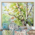 thumbnail image 2 of Designart "Spring Blooms Green American Basswood Tree I" Extra Large Landscapes Framed Wall Art - Country Green Tree Entryway Framed Wall Art Print, 2 of 7