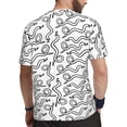 thumbnail image 2 of Wukai Hand Drawn Snake Print Men's Short-Sleeved Mesh T-Shirt,Quick-Dry Short Sleeve Workout T-Shirt-, 2 of 8
