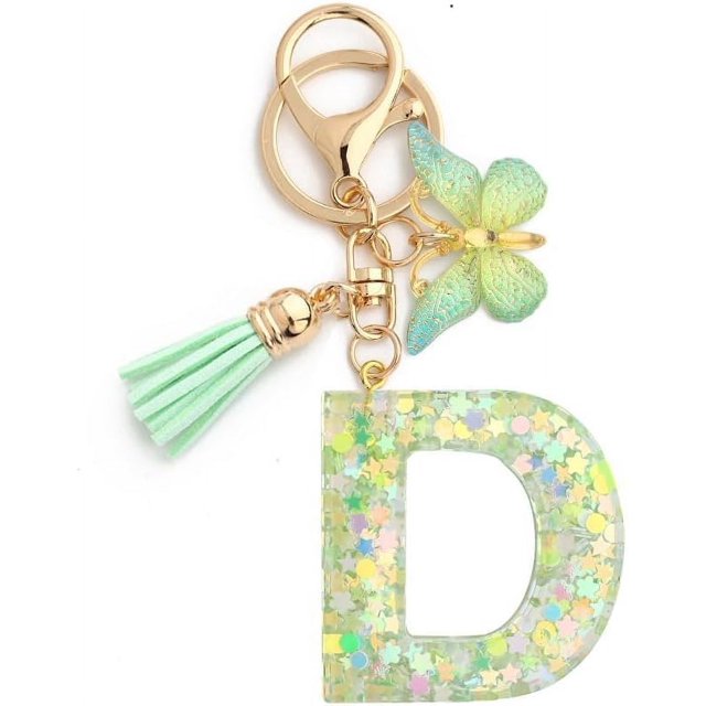 Letter Keychain,26 Letters A-Z Decorative Letter Keychain,Name Keychain for Women Girls Men Teenager Gift