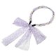 thumbnail image 1 of Ofertas Únicas 1 Pc Diadema de Tela Retro de Satén con Nudos Cruzados para Mujeres 6.50"x5.71" Púrpura Claro, 1 of 4