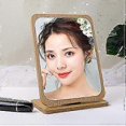 thumbnail image 2 of Rectangular Wooden Makeup Mirror with Adjustable Stand and Folding Design Cosmetic Table Mirror for Home Use, 2 of 5