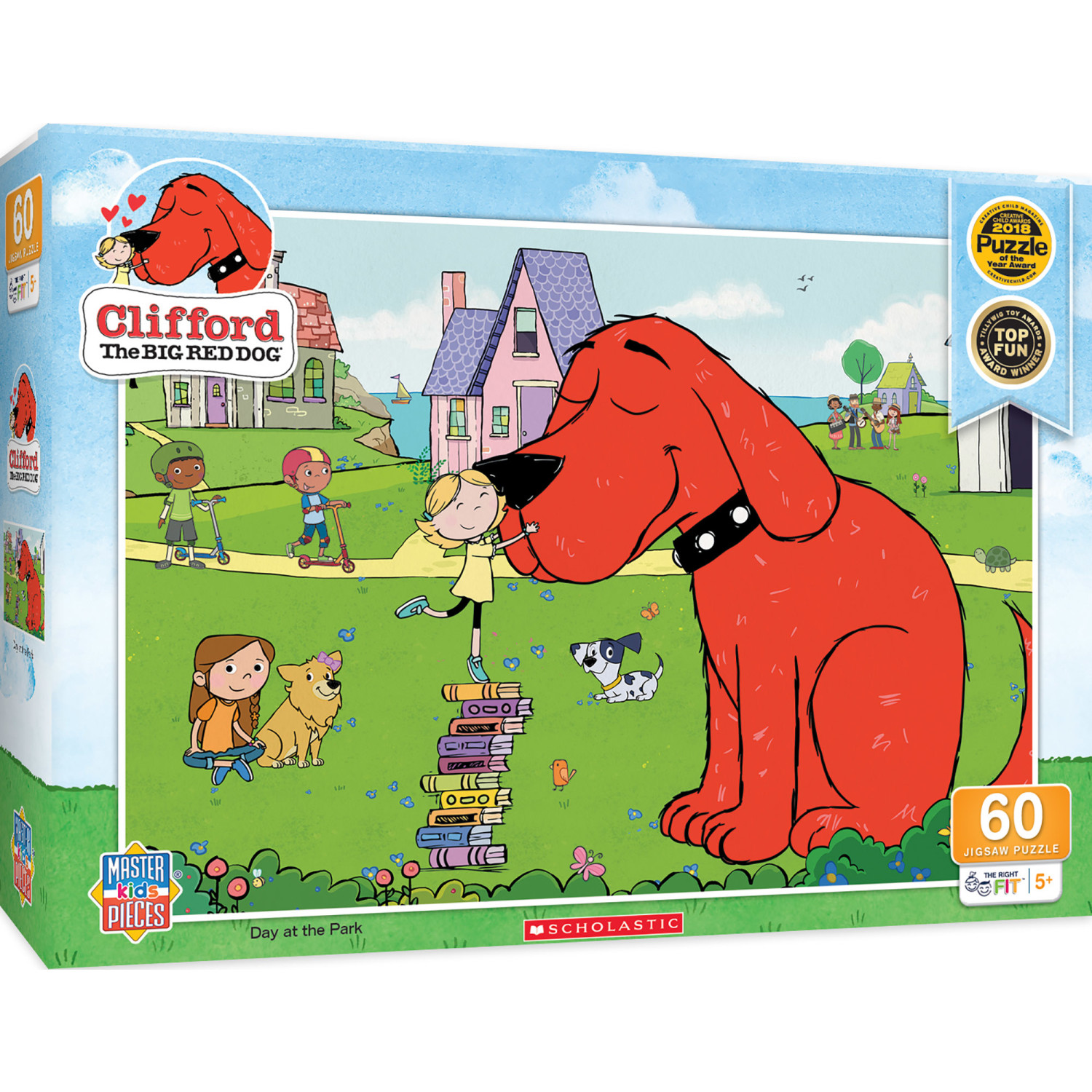 MasterPieces 60 Piece Jigsaw Puzzle - Clifford Day at the Park - 19"x14"