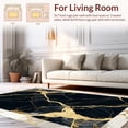 thumbnail image 2 of ODIKA 2'x3' Machine Washable Non-Slip Area Rug, Contemporary Gold Vein Marbled Floor High Traffic Rug, Black, 127392, 2 of 5