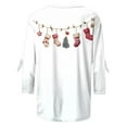thumbnail image 4 of Aboser Christmas Shirts for Women 3/4 Sleeve Funny Xmas Print Tops Casual Crewneck Tunics Plus Size Merry Xmas Graphic Tees Winter Shirt S-5XL, 4 of 5