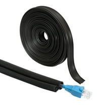 Uxcell Wires Hider, 20 Feet Long 5/32" Inner Dia Flexible Silicone Cord Cover Snap-fit Cable Protector (Black)