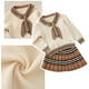 thumbnail image 5 of Jumpingount Conjunto de y suéter de estilo escolar para niña, conjunto de Tops de punto para banquete de viaje y senderismo de otoño, Type2 NO2, 5 of 6