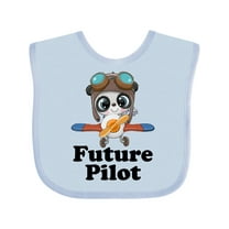 Inktastic Boys Future Pilot Panda Boys Baby Bib