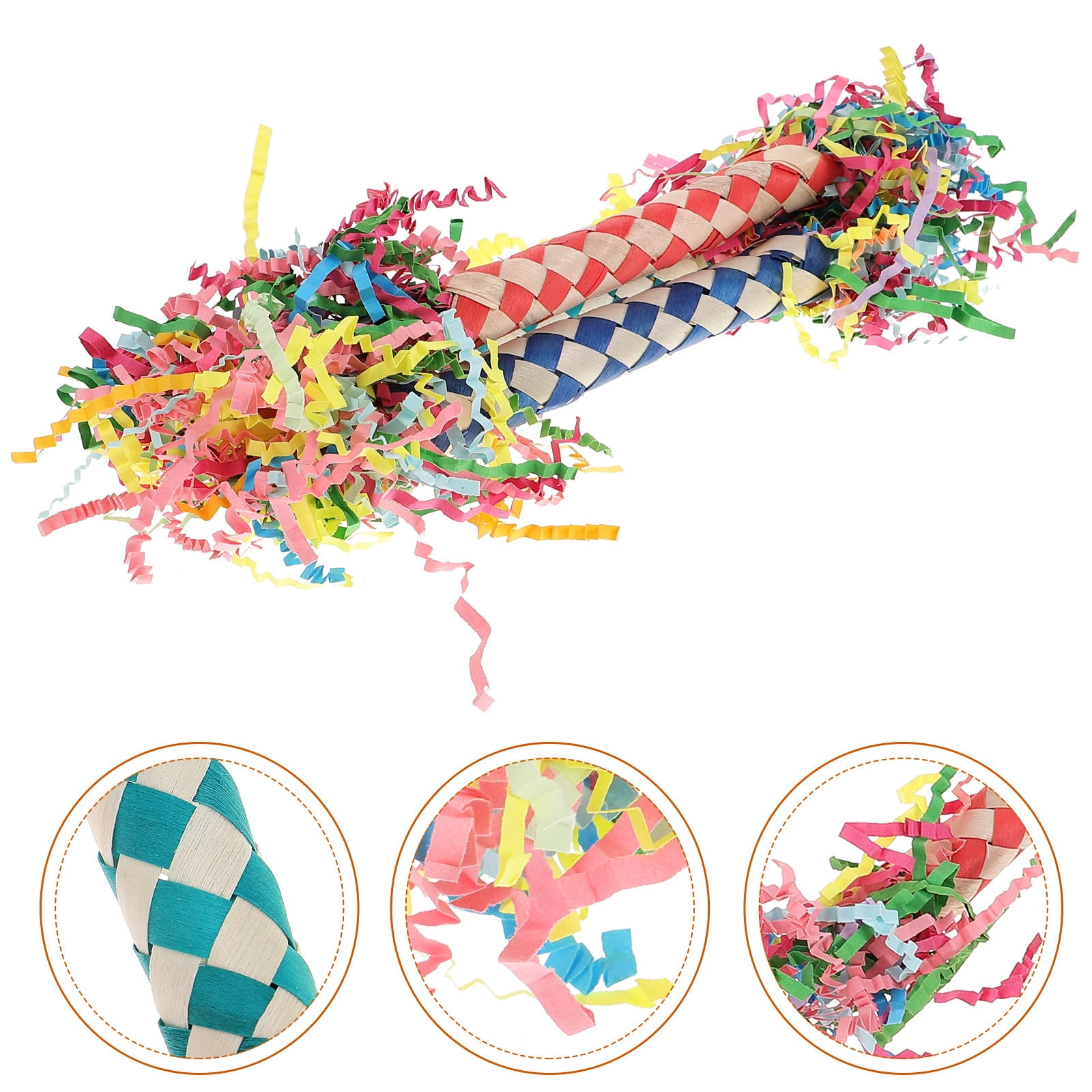 FOMIYES 3Pcs Large Bird Toy Assorted Colors Safe Chewing Plaything for Parakeet Cage Accessory